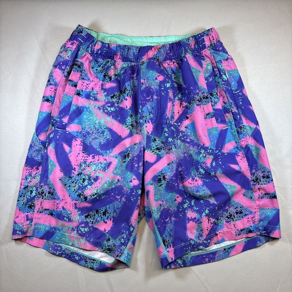 Birddogs Classic Baysiders Multicolor Lined Shorts Men’s Medium Long 9” Purple P
